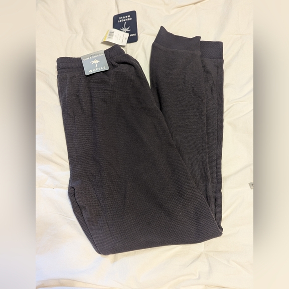 Surf and Swim Company DARK Gray waffle Knit Joggers , US M - Picture 8 of 9